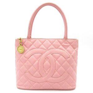 Chanel Medallion Tote Caviar Leather Pink